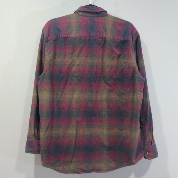 Pendleton Mens Mason Plaid Button Down LS Flannel Shirt Size L Red Gold Casual - Picture 9 of 12